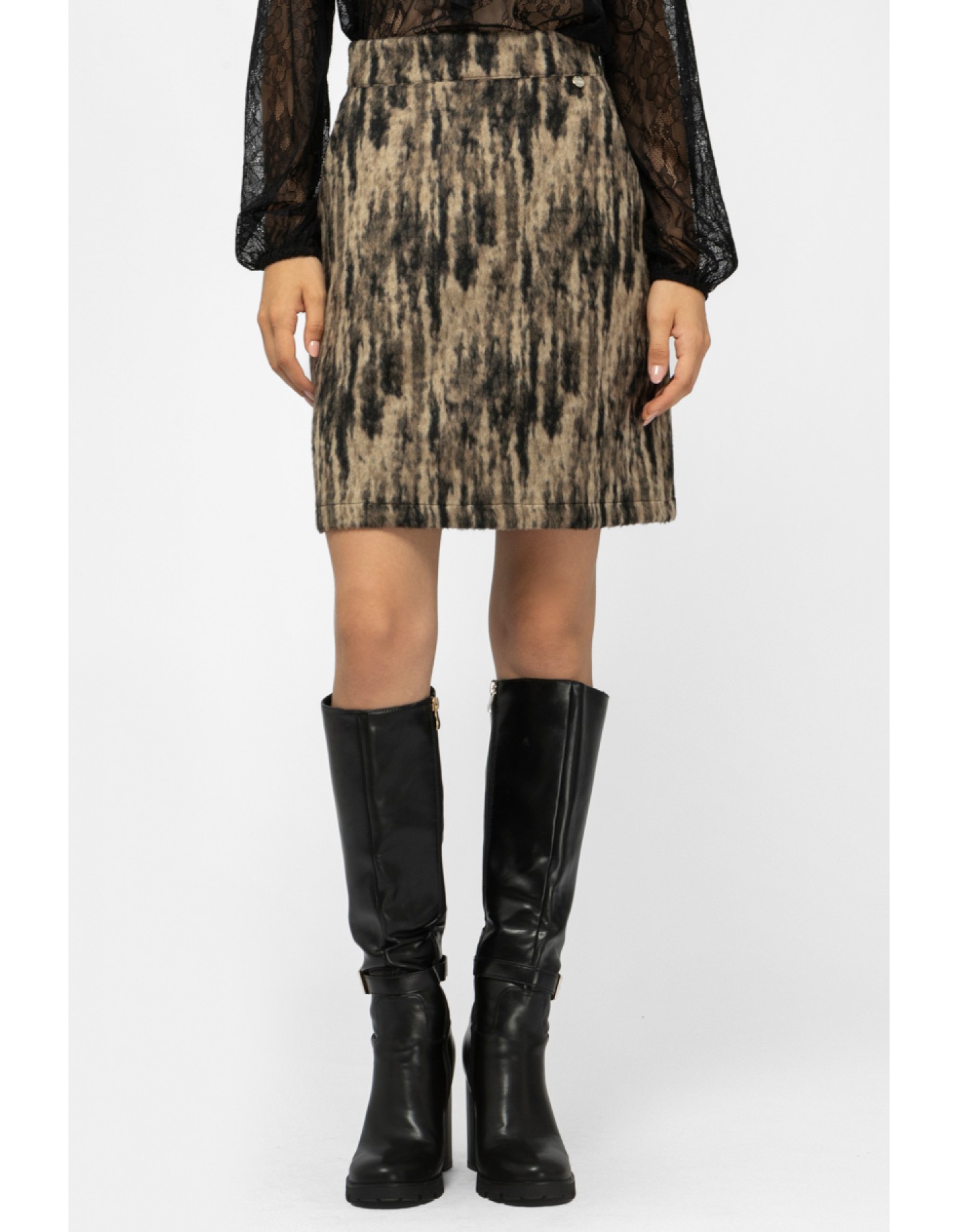 Φούστα τιγρέ βελούρ Φούστα τιγρέ βελούρ