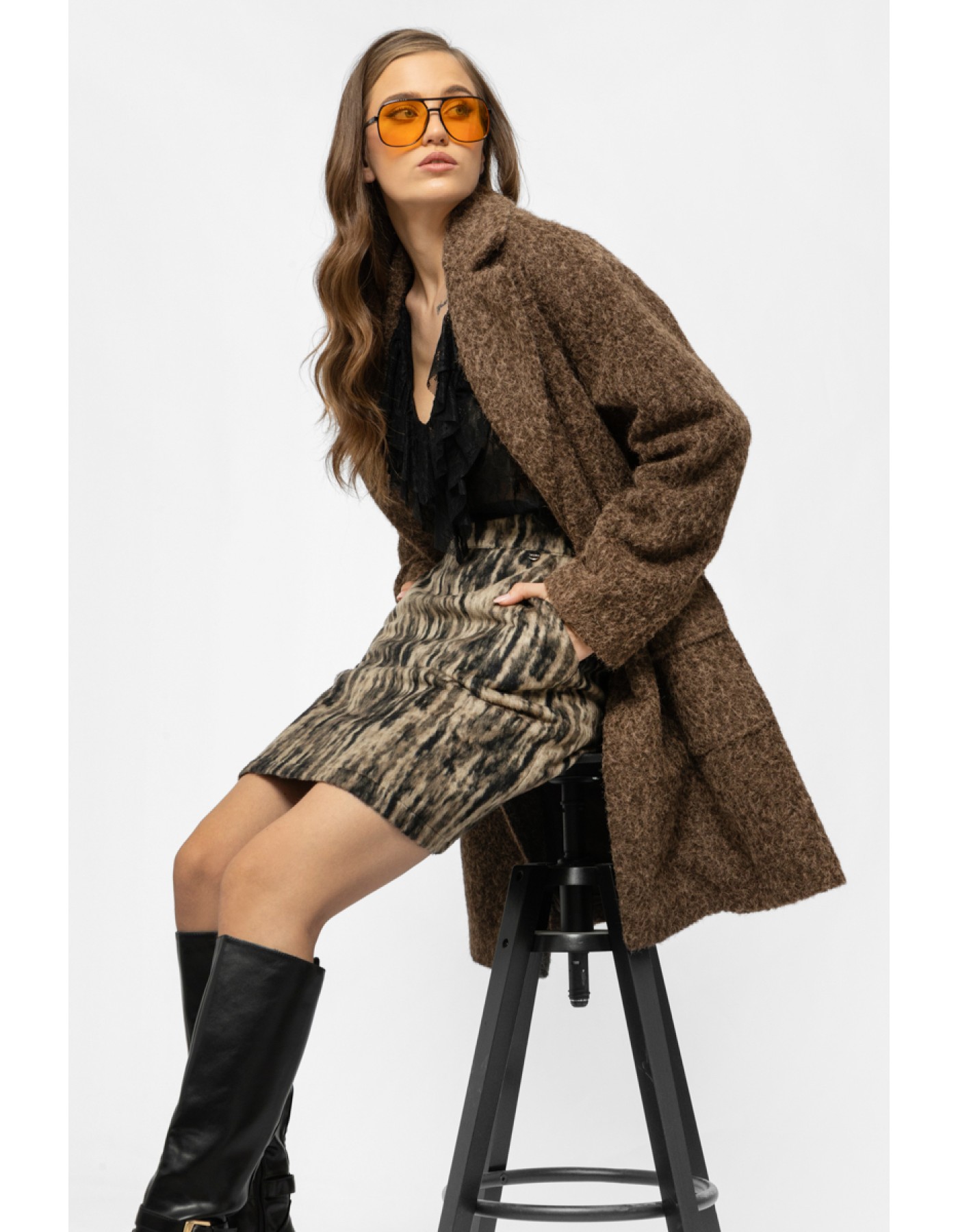 Φούστα τιγρέ βελούρ Φούστα τιγρέ βελούρ