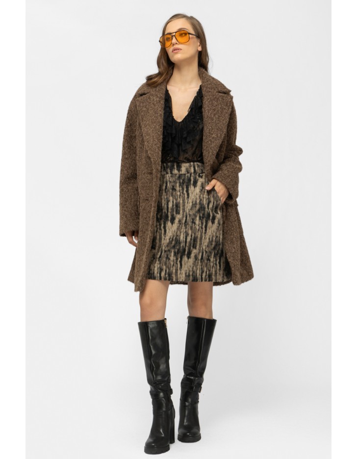 Φούστα τιγρέ βελούρ