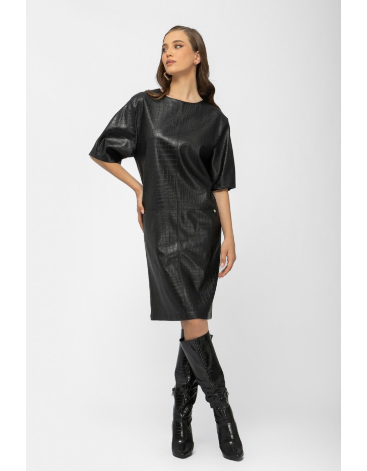 Φόρεμα δερματίνη Croco