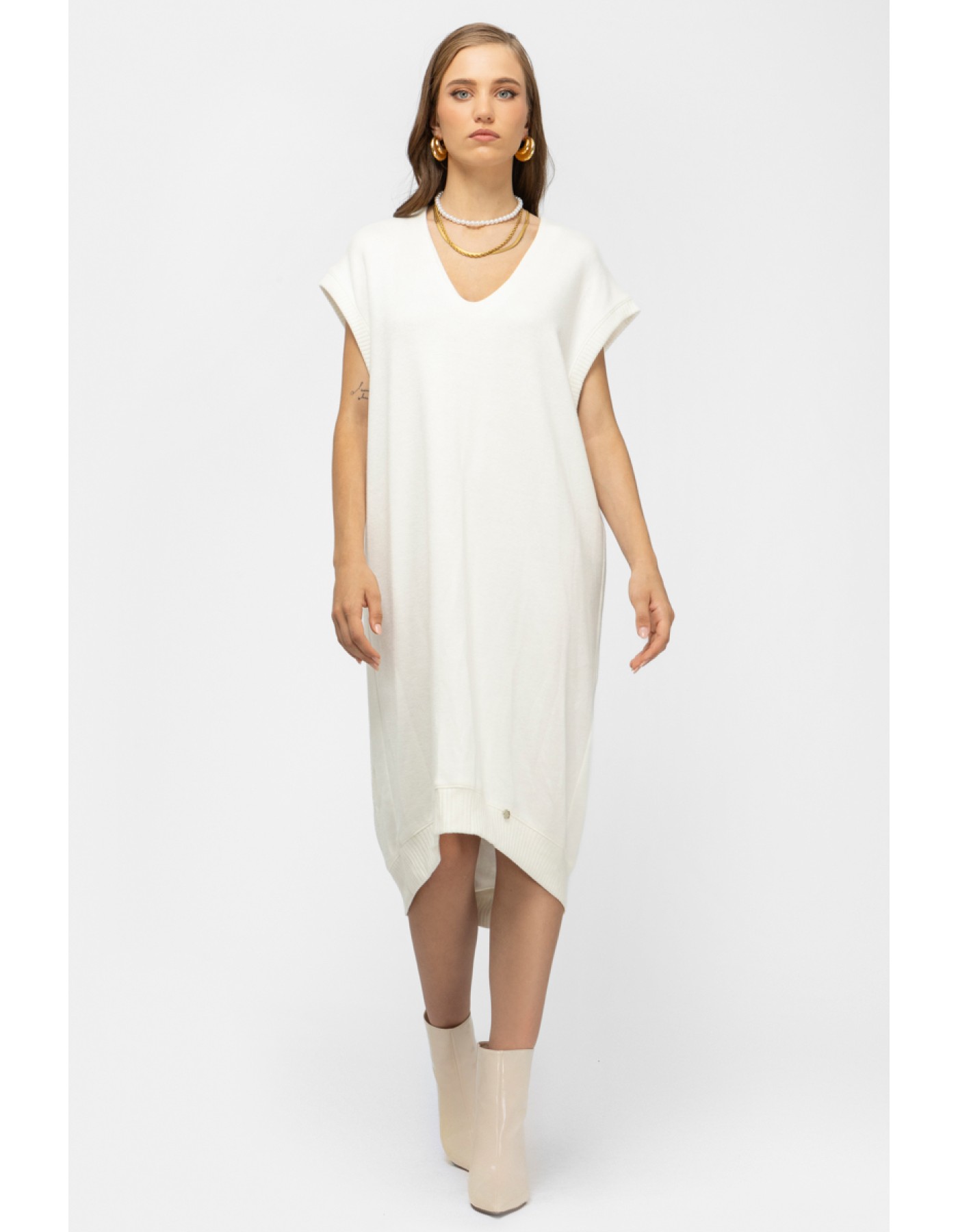 Φόρεμα αμάνικο πλεχτό Oversized Ginger Φόρεμα αμάνικο πλεχτό Oversized Ginger