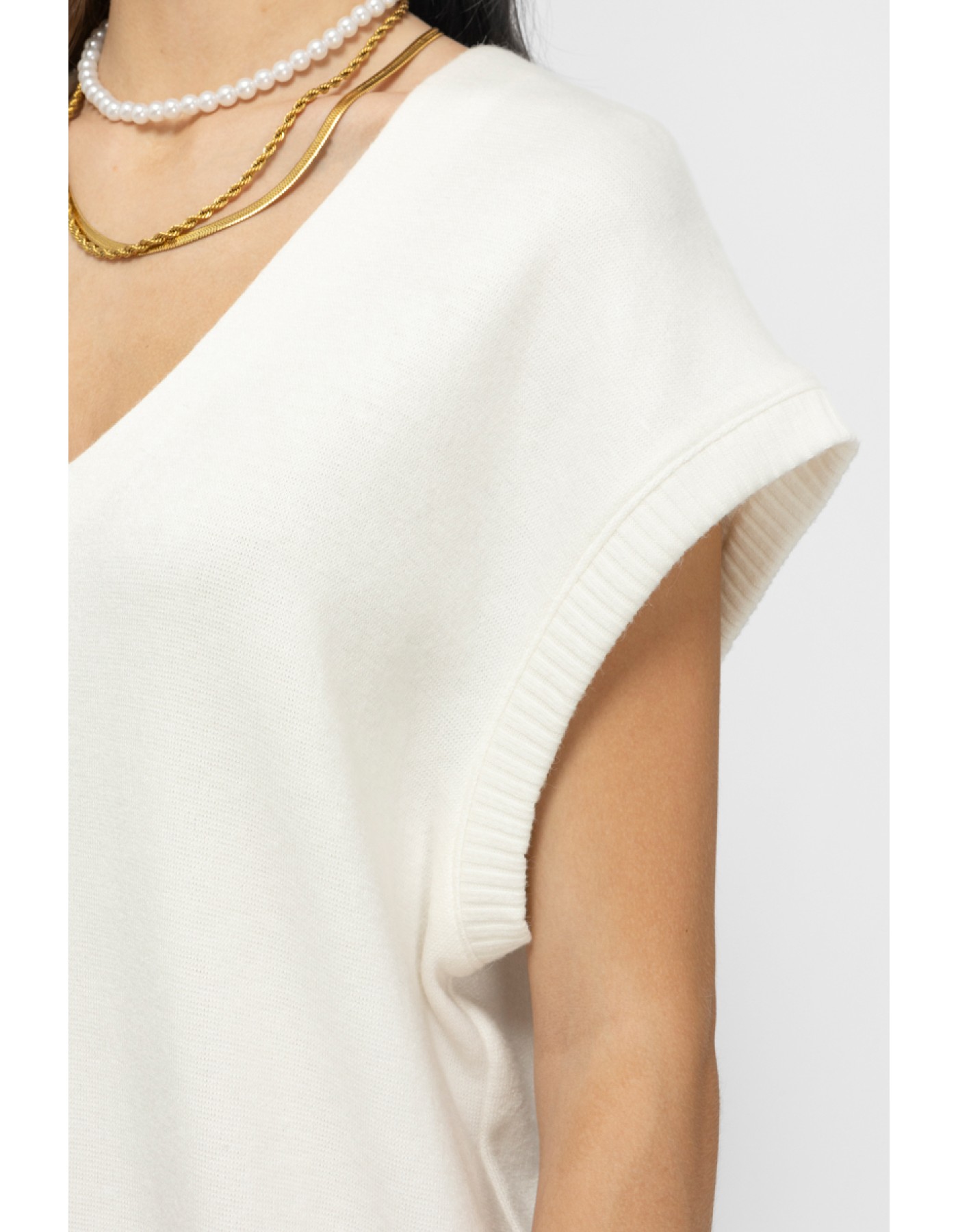 Φόρεμα αμάνικο πλεχτό Oversized Ginger Φόρεμα αμάνικο πλεχτό Oversized Ginger