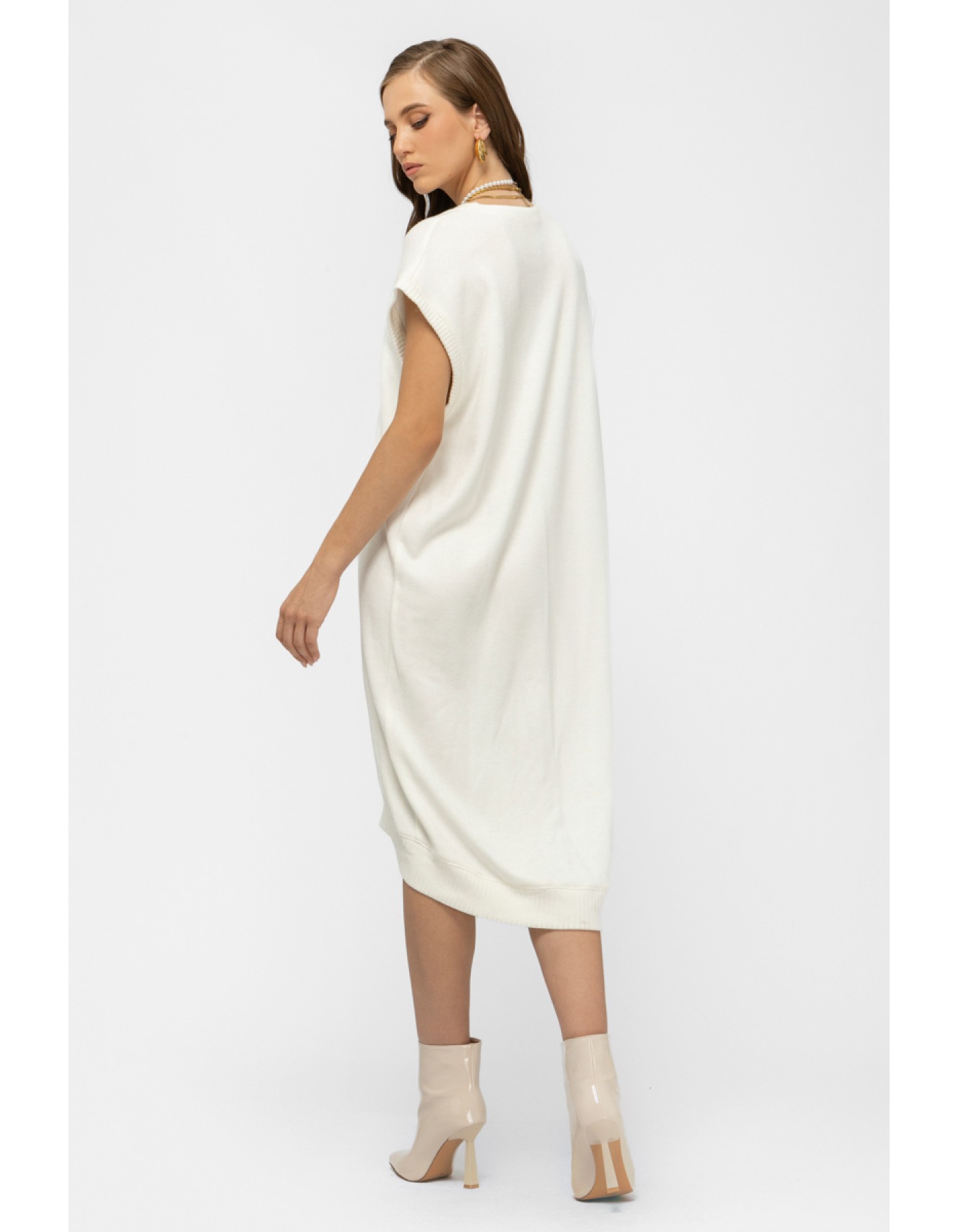 Φόρεμα αμάνικο πλεχτό Oversized Ginger Φόρεμα αμάνικο πλεχτό Oversized Ginger