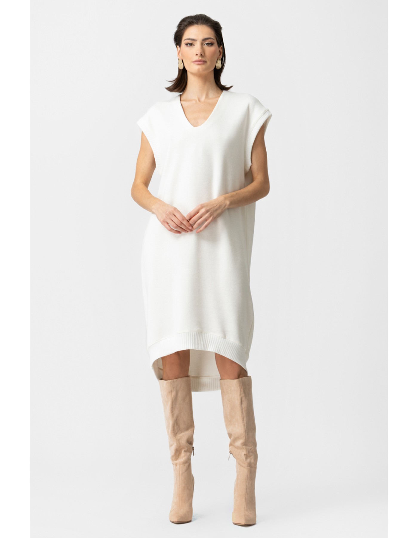 Φόρεμα αμάνικο πλεχτό Oversized Ginger Φόρεμα αμάνικο πλεχτό Oversized Ginger