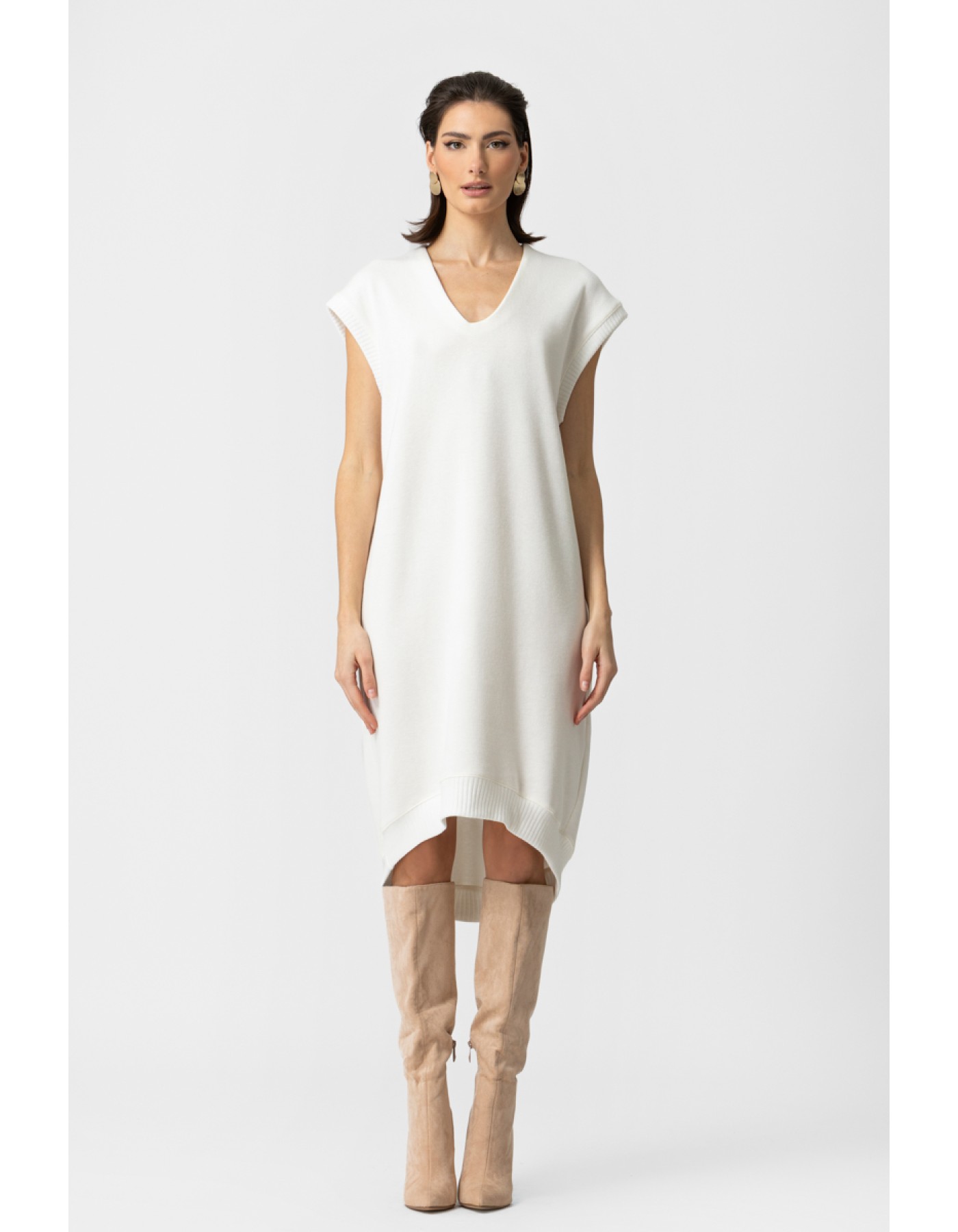 Φόρεμα αμάνικο πλεχτό Oversized Ginger Φόρεμα αμάνικο πλεχτό Oversized Ginger