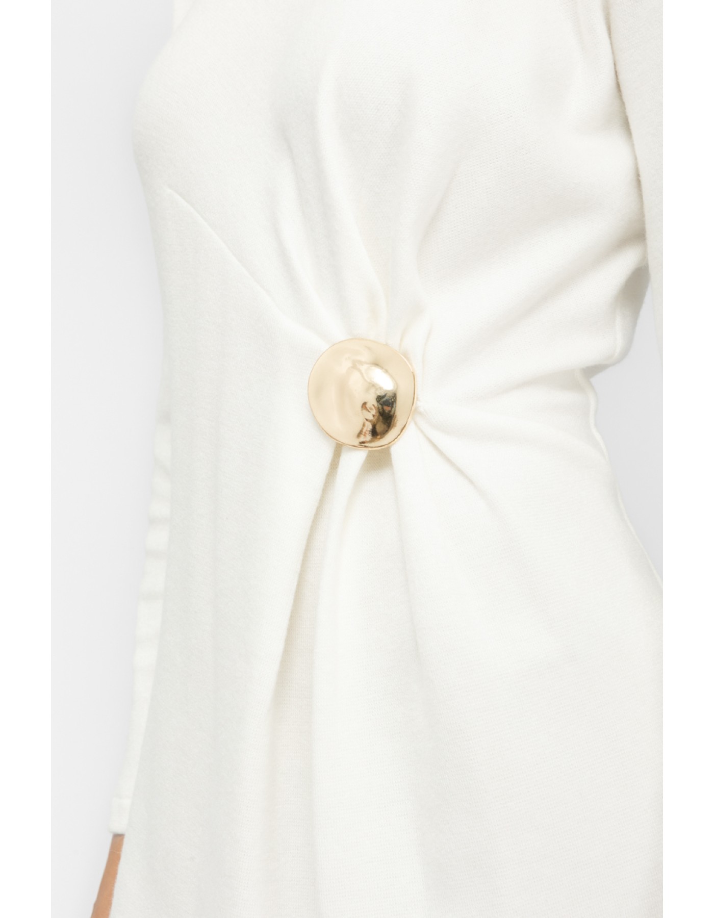 Φόρεμα πλεχτό ζιβάγκο σούρα Ginger