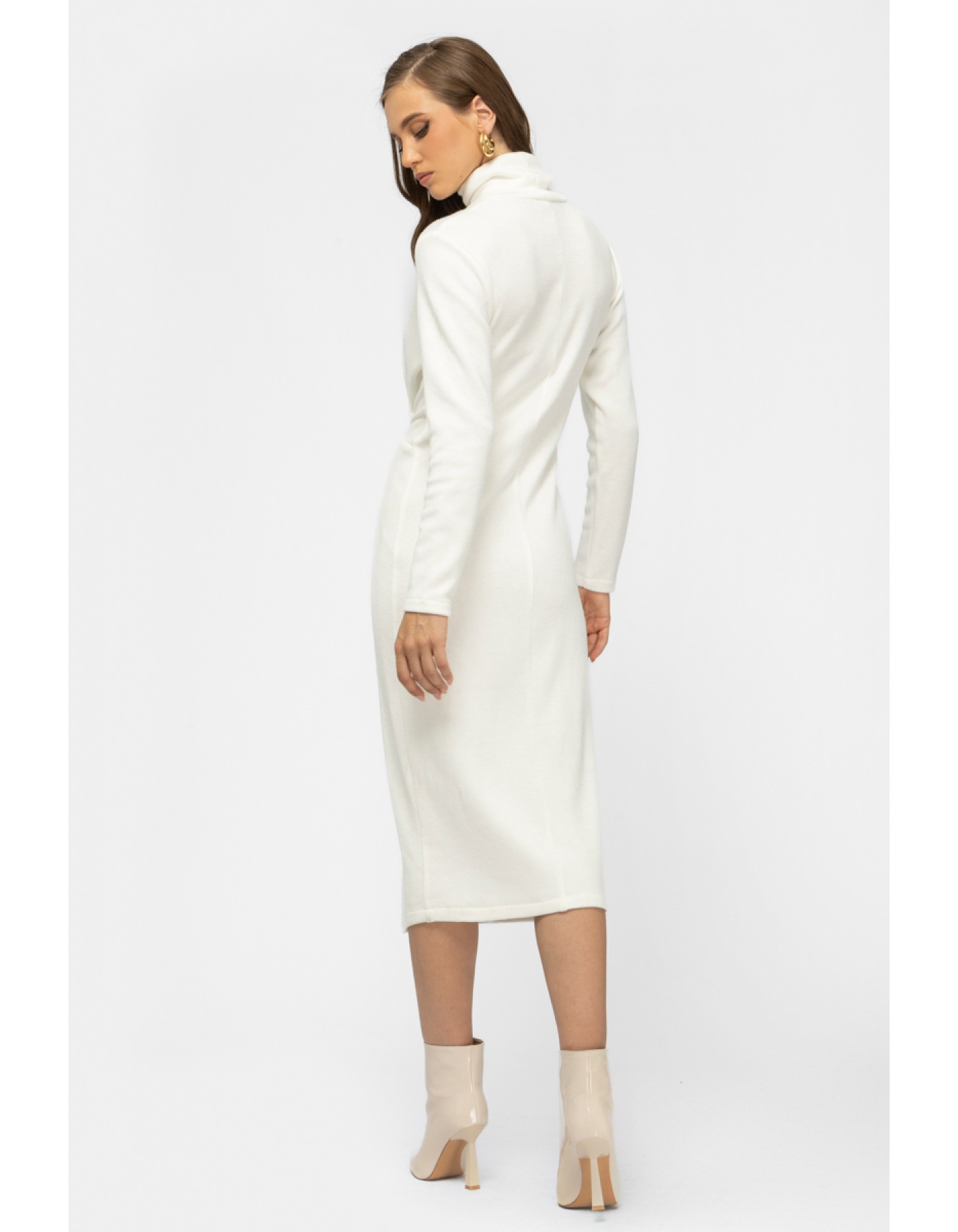 Φόρεμα πλεχτό ζιβάγκο σούρα Ginger