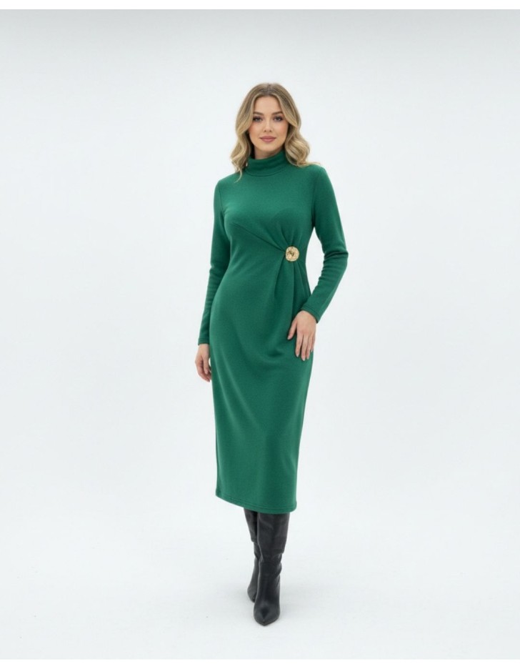 Φόρεμα πλεχτό ζιβάγκο σούρα Ginger Φόρεμα πλεχτό ζιβάγκο σούρα Ginger