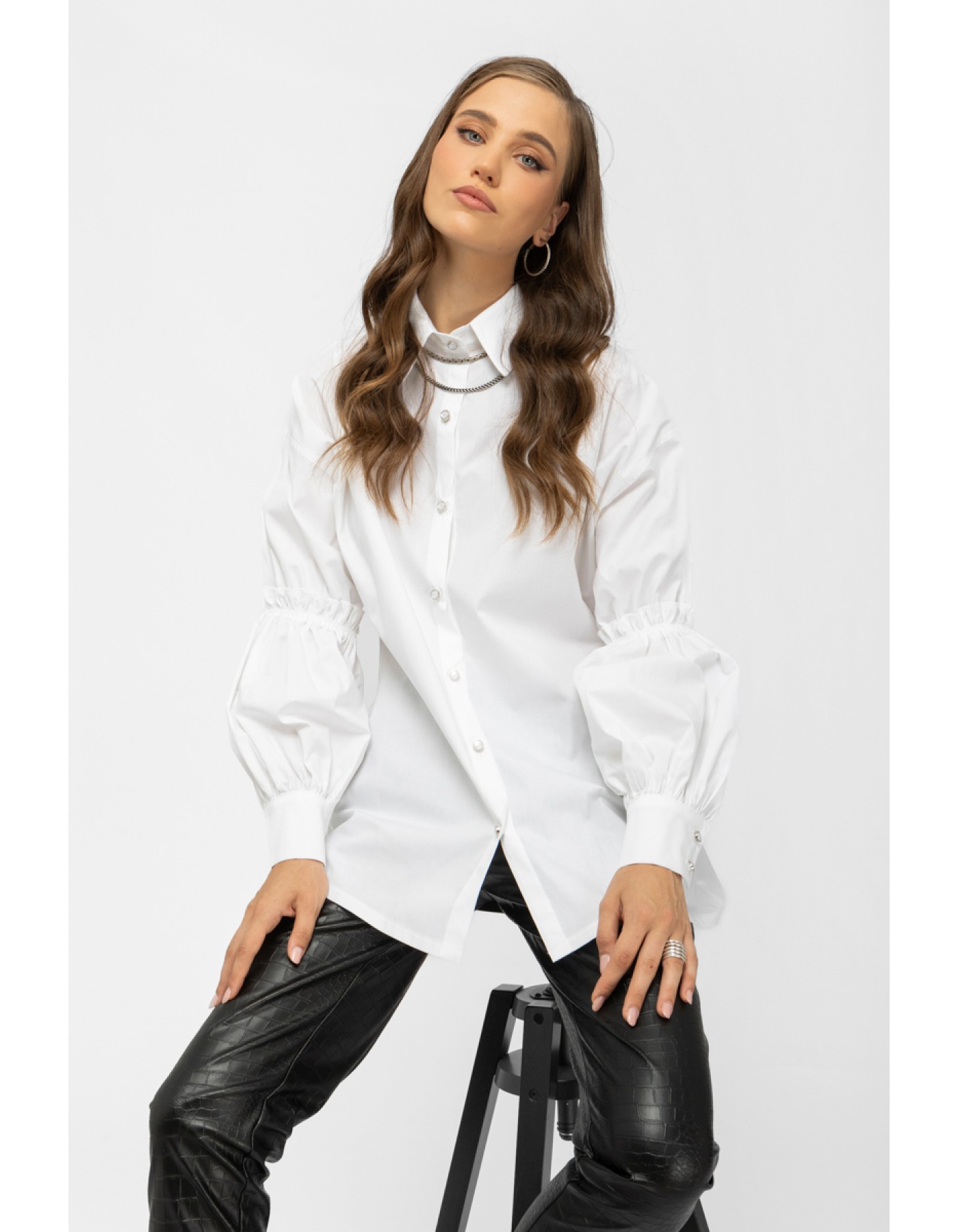 Πουκάμισο ποπλίνα φουσκωτό