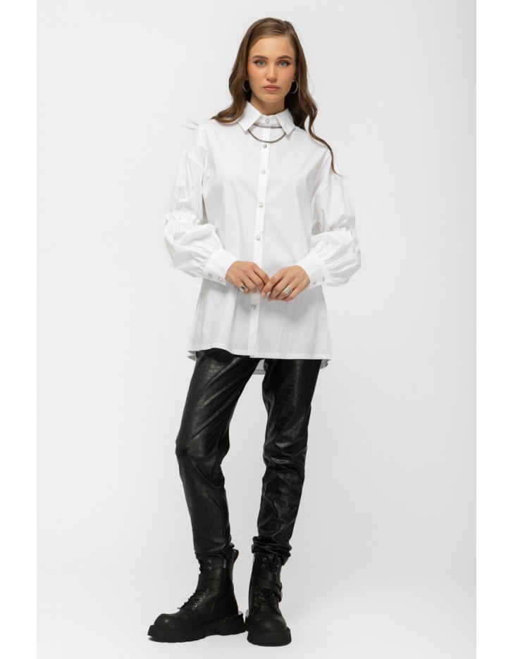 Πουκάμισο ποπλίνα φουσκωτό