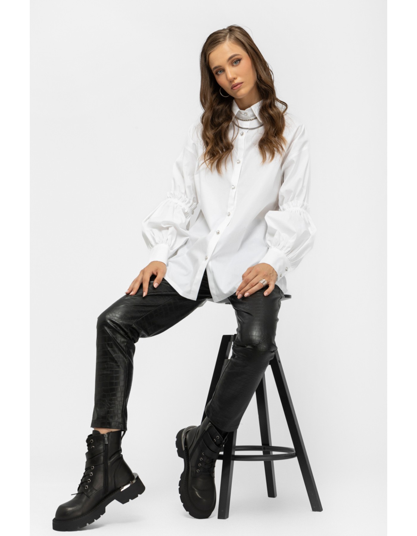 Πουκάμισο ποπλίνα φουσκωτό