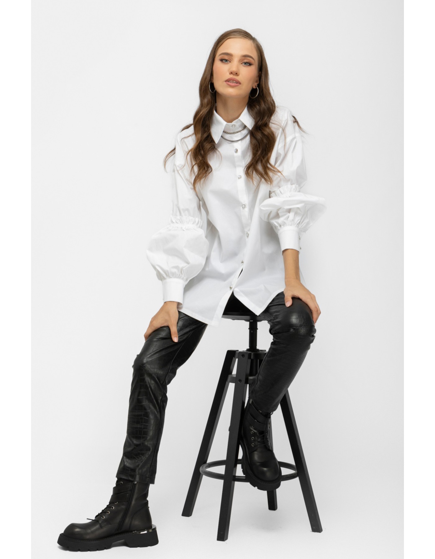 Πουκάμισο ποπλίνα φουσκωτό