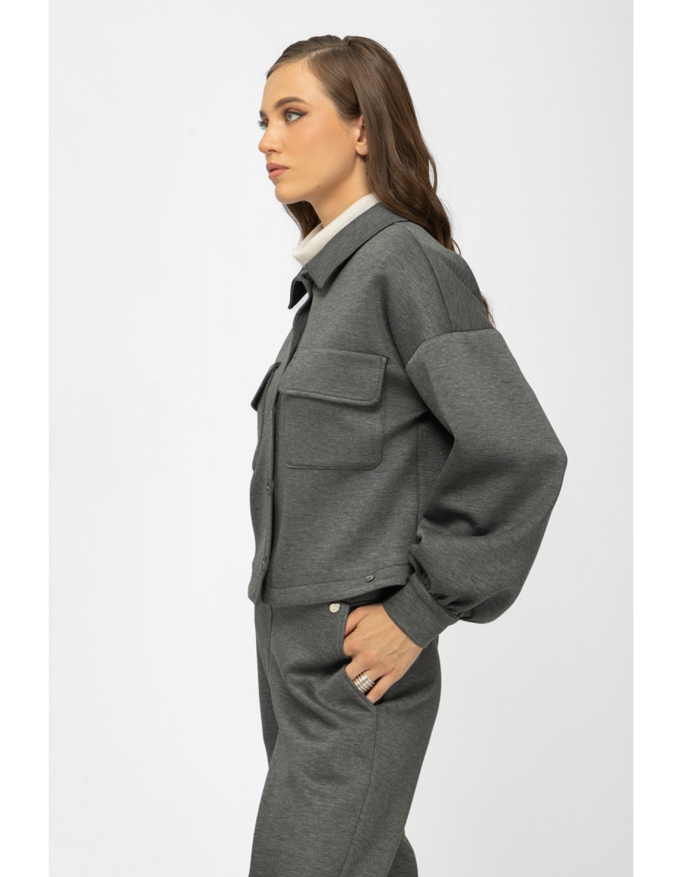 Ζακέτα Eco-Scuba με τσέπες Ζακέτα Eco-Scuba με τσέπες