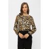 Μπλούζα σατέν naturale leopard Charm