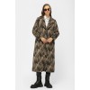Παλτό βελούρ τιγρέ γιακάς Charm