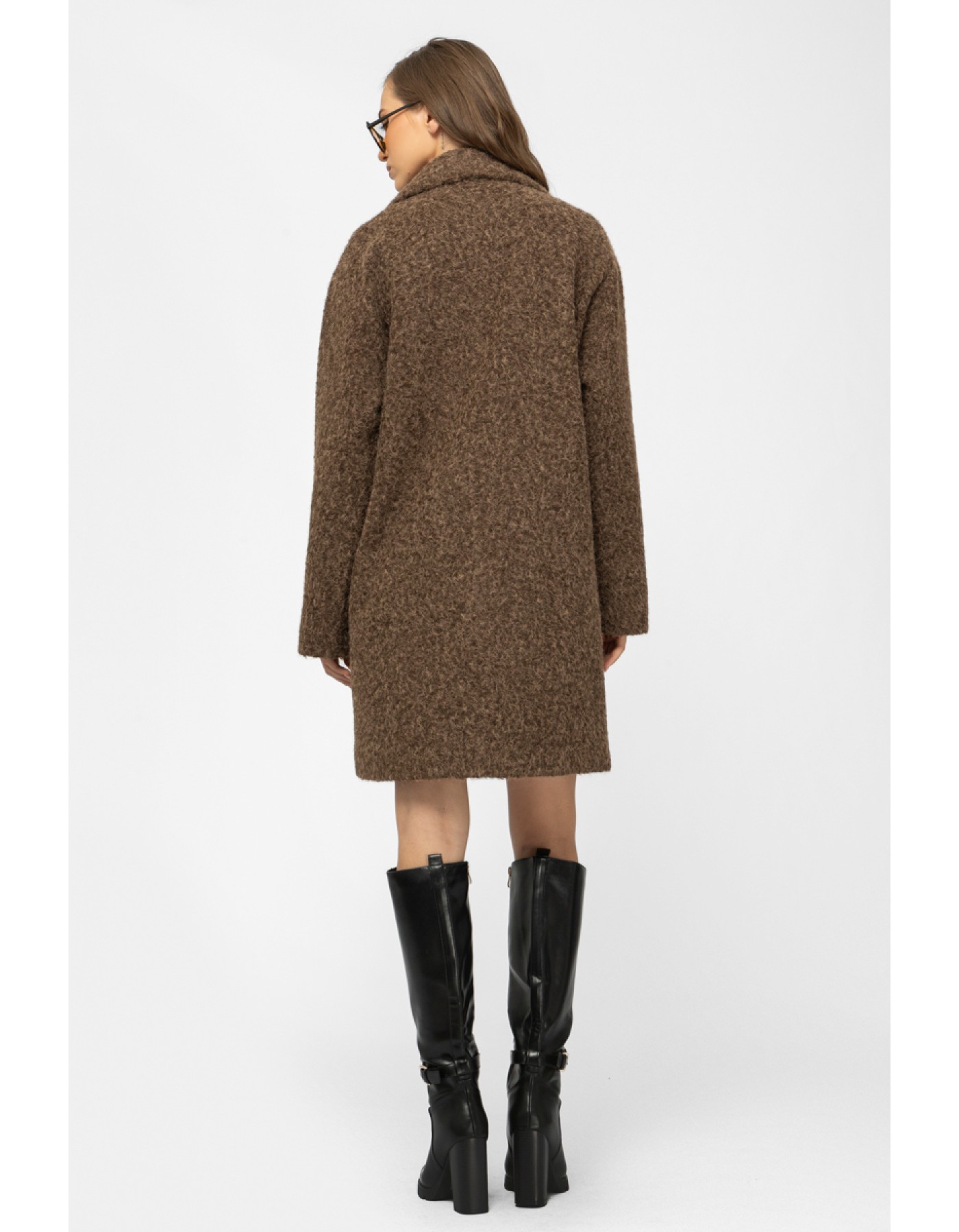 Παλτό σταυροκούμπι Mohair Charm