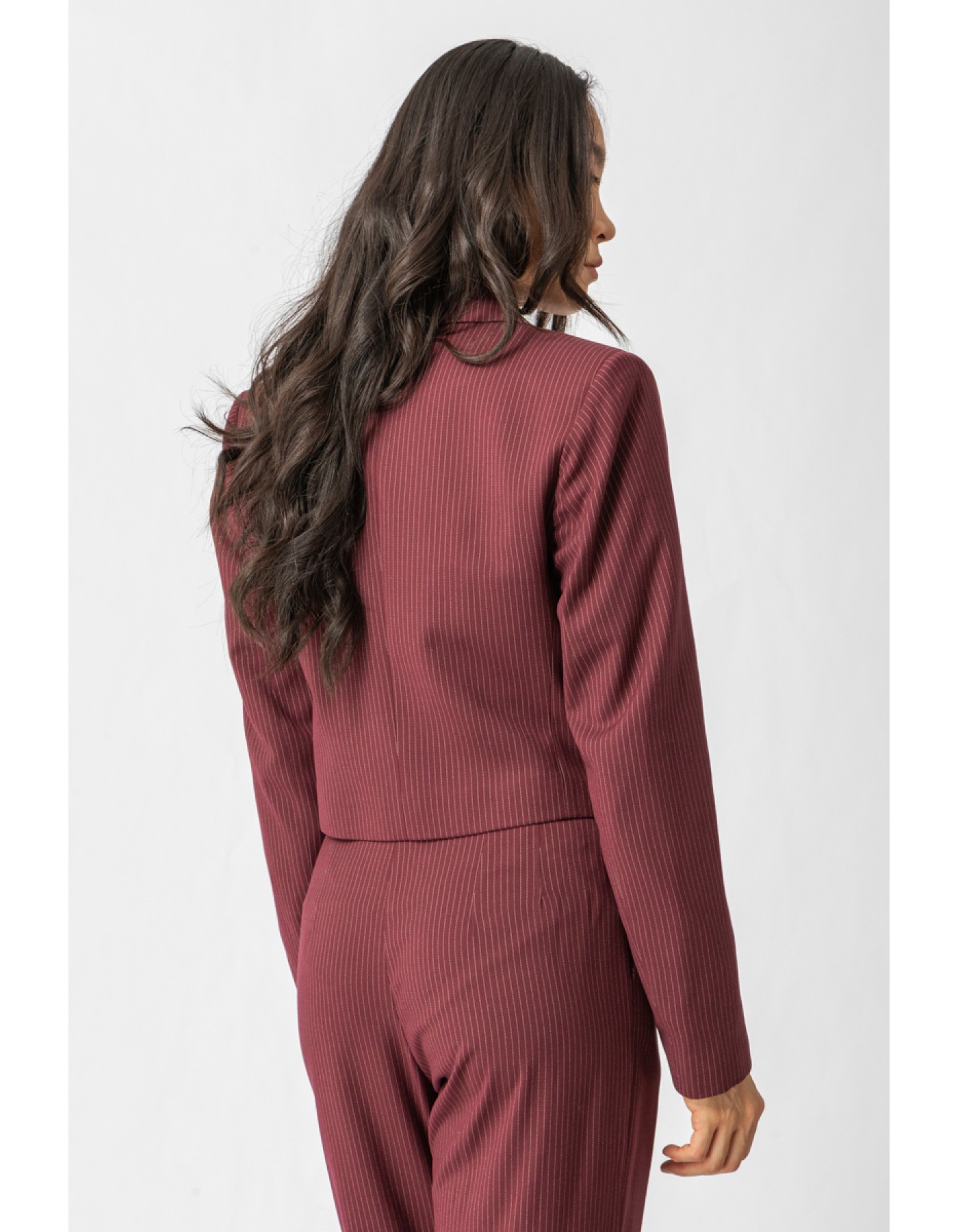 Σακάκι κοντό ριγέ πέτο