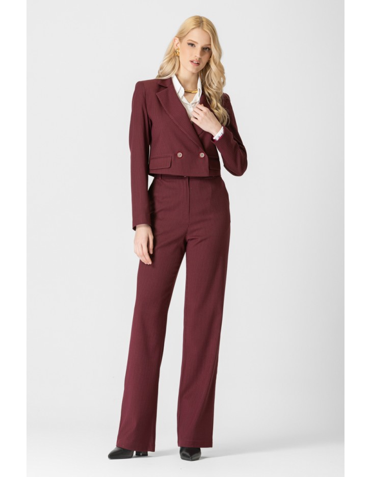 Σακάκι κοντό ριγέ πέτο