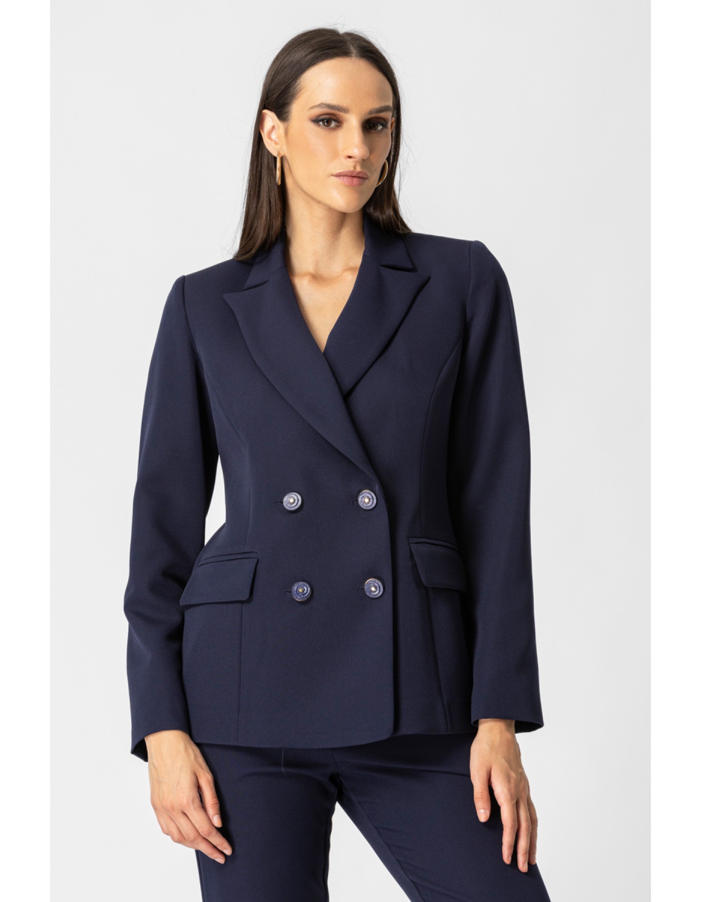 Σακάκι σταυροκούμπι κρεπ πέτο