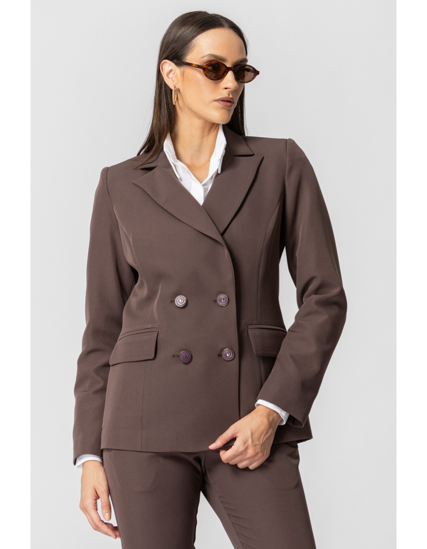 Σακάκι σταυροκούμπι κρεπ πέτο