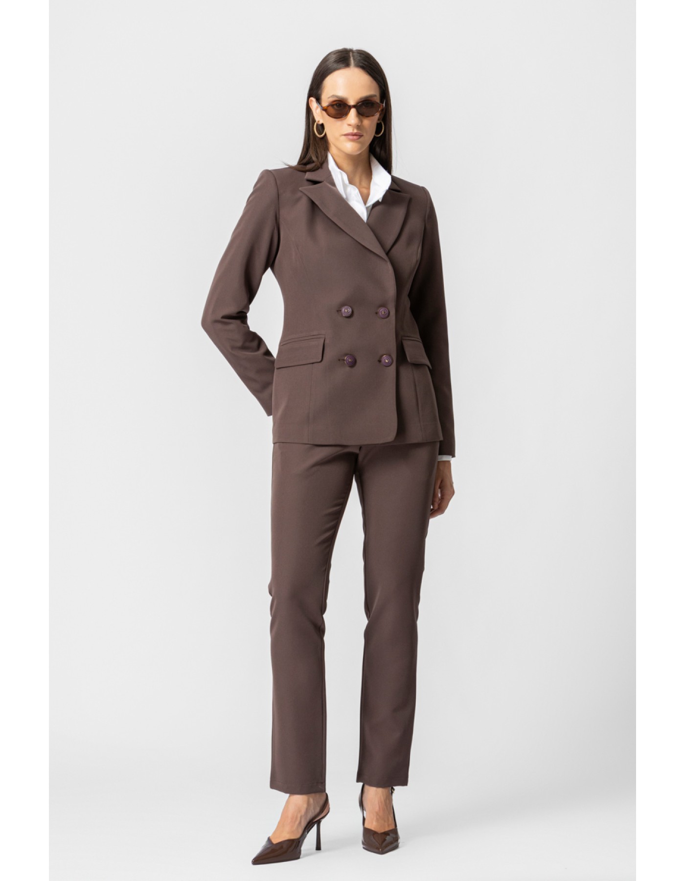 Σακάκι σταυροκούμπι κρεπ πέτο