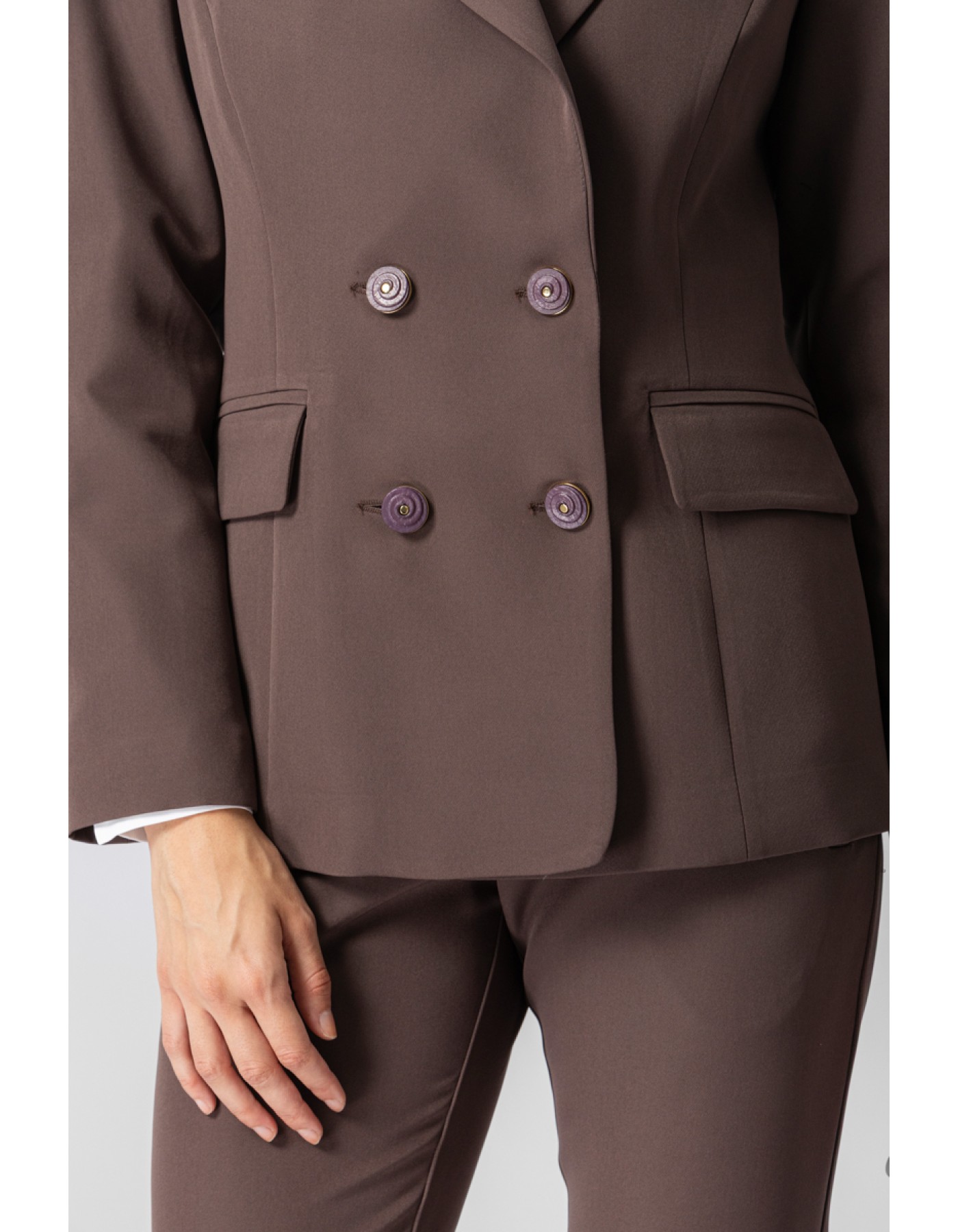 Σακάκι σταυροκούμπι κρεπ πέτο