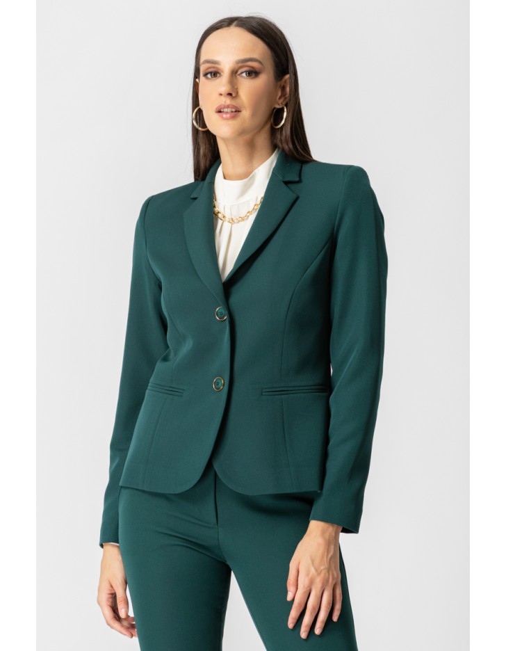 Σακάκι μεσάτο κρεπ Muffin γιακάς