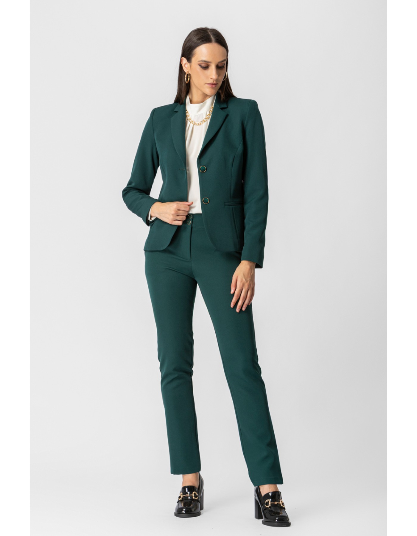 Σακάκι μεσάτο κρεπ Muffin γιακάς