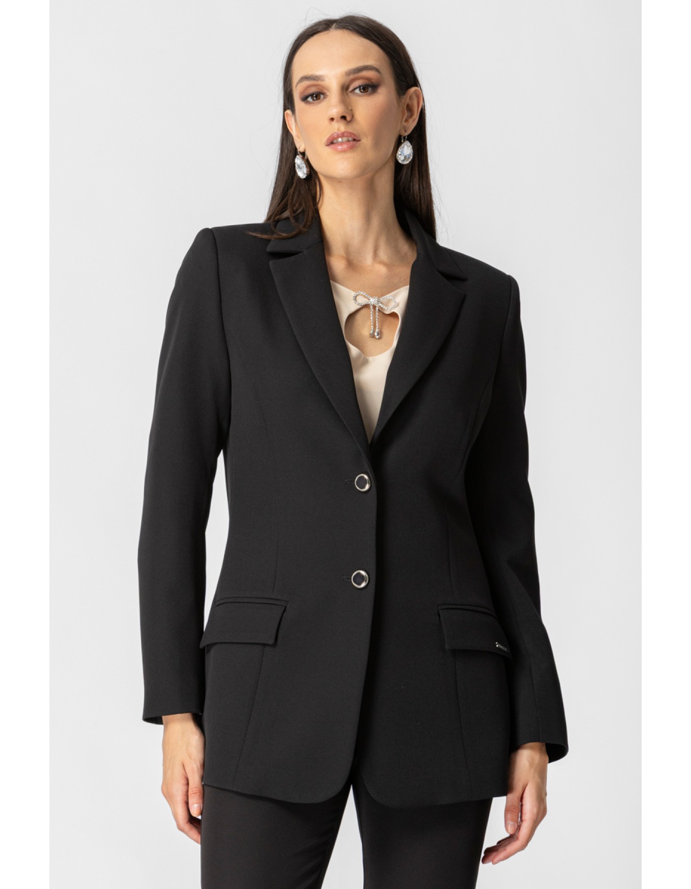 Blazer Muffin κρεπ γιακάς