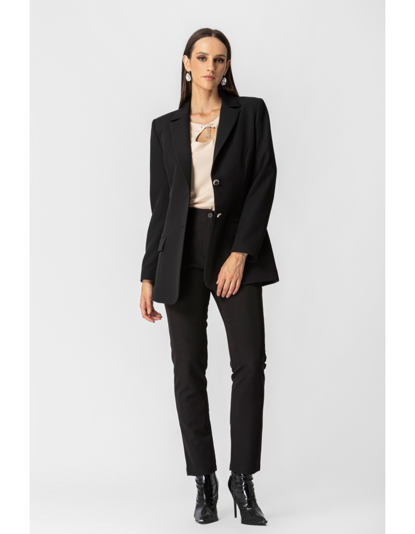 Blazer Muffin κρεπ γιακάς