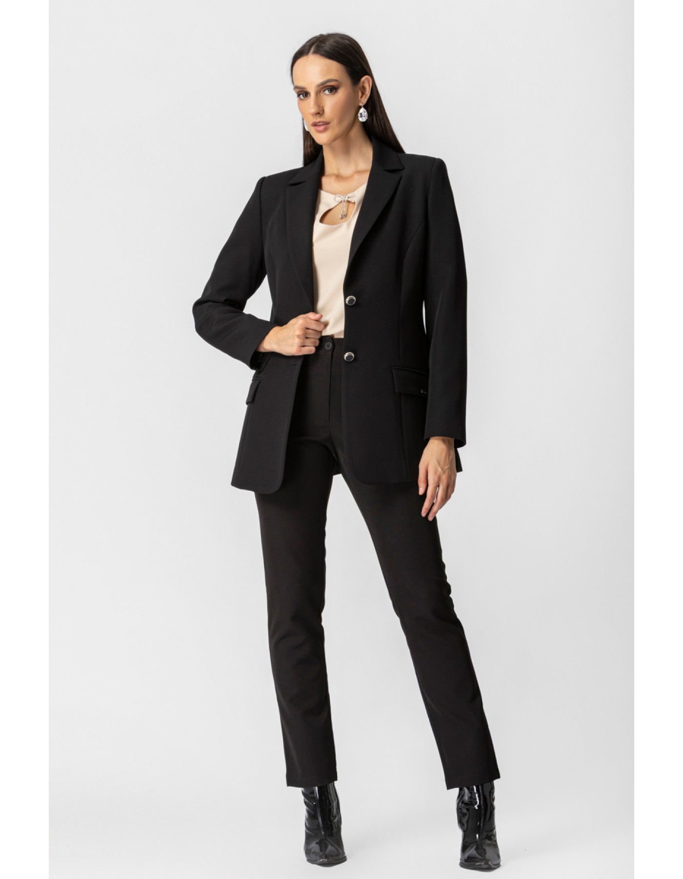 Blazer Muffin κρεπ γιακάς