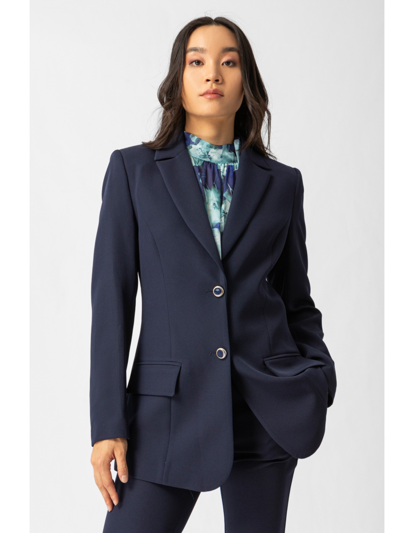 Blazer Muffin κρεπ γιακάς