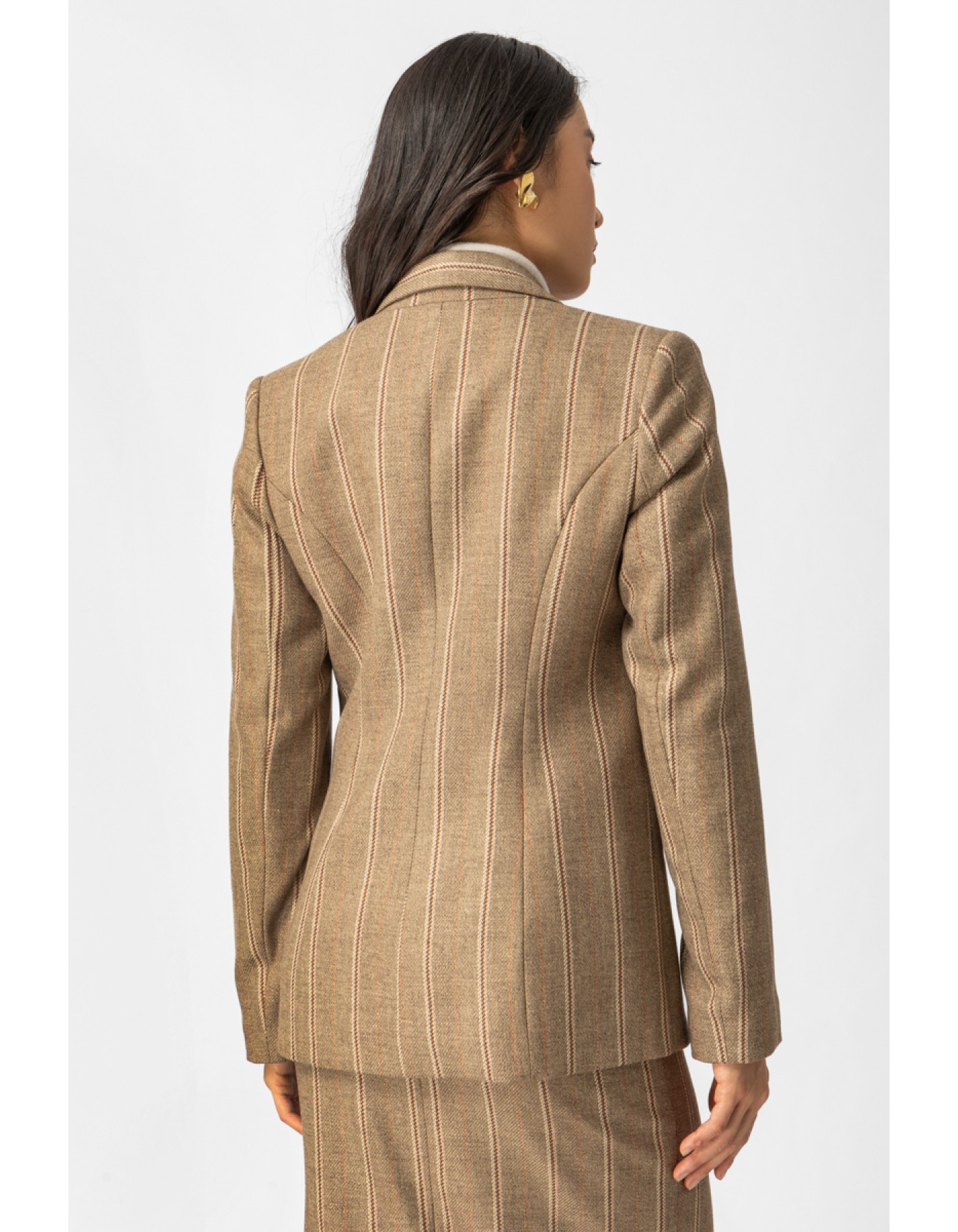 Σακάκι ριγέ lurex σταυροκούμπι