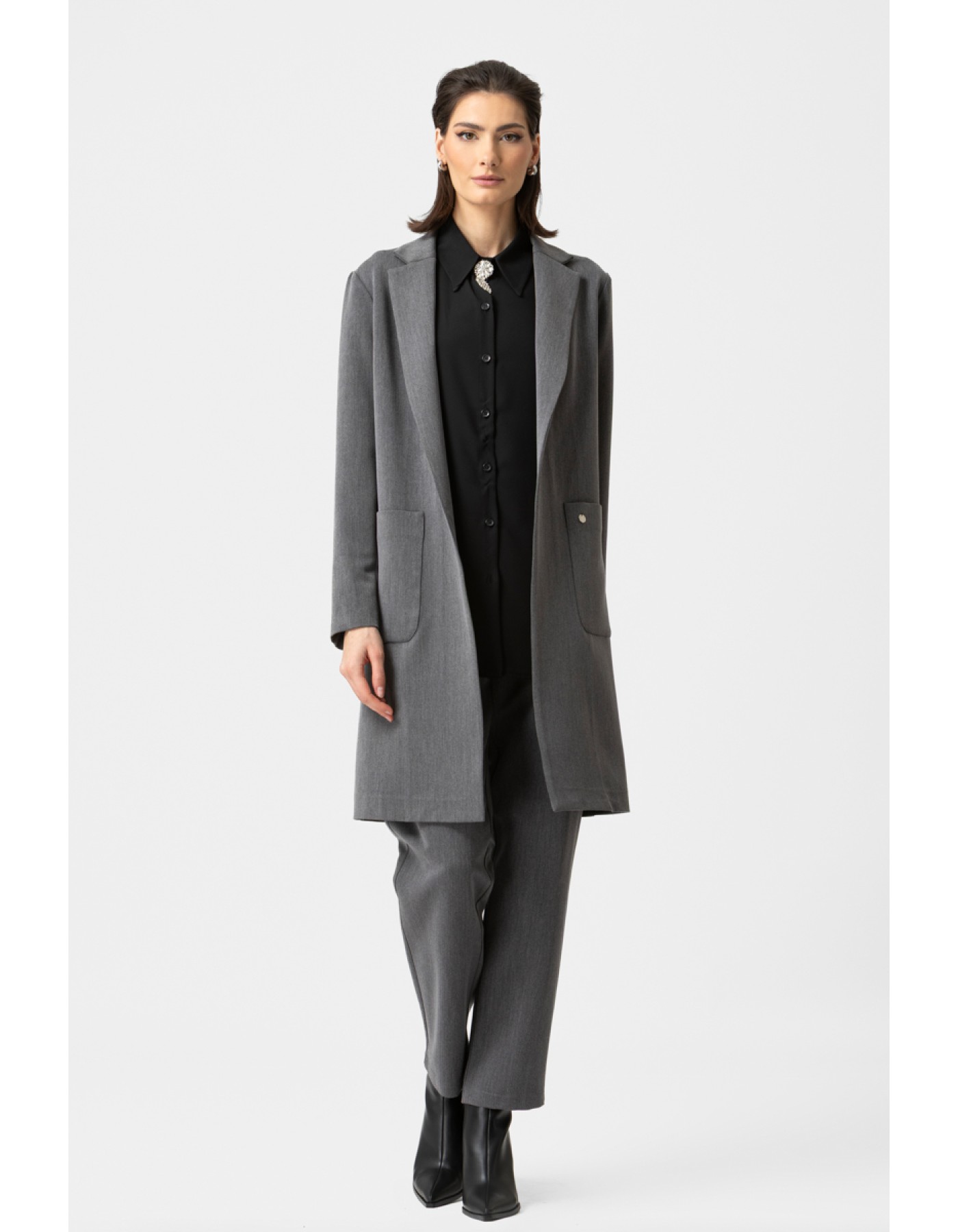 Σακάκι μακρύ αφοδράριστο Σακάκι μακρύ αφοδράριστο