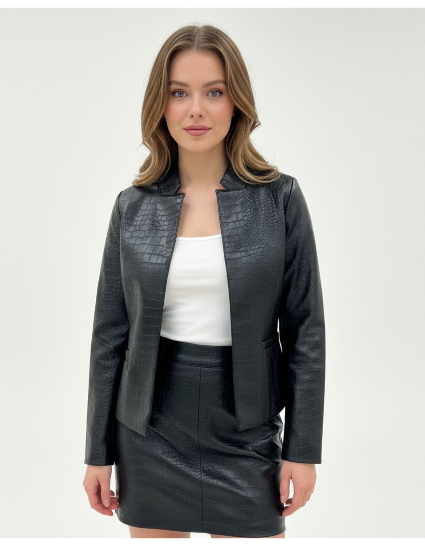 Σακάκι Eco Croco δερματίνη