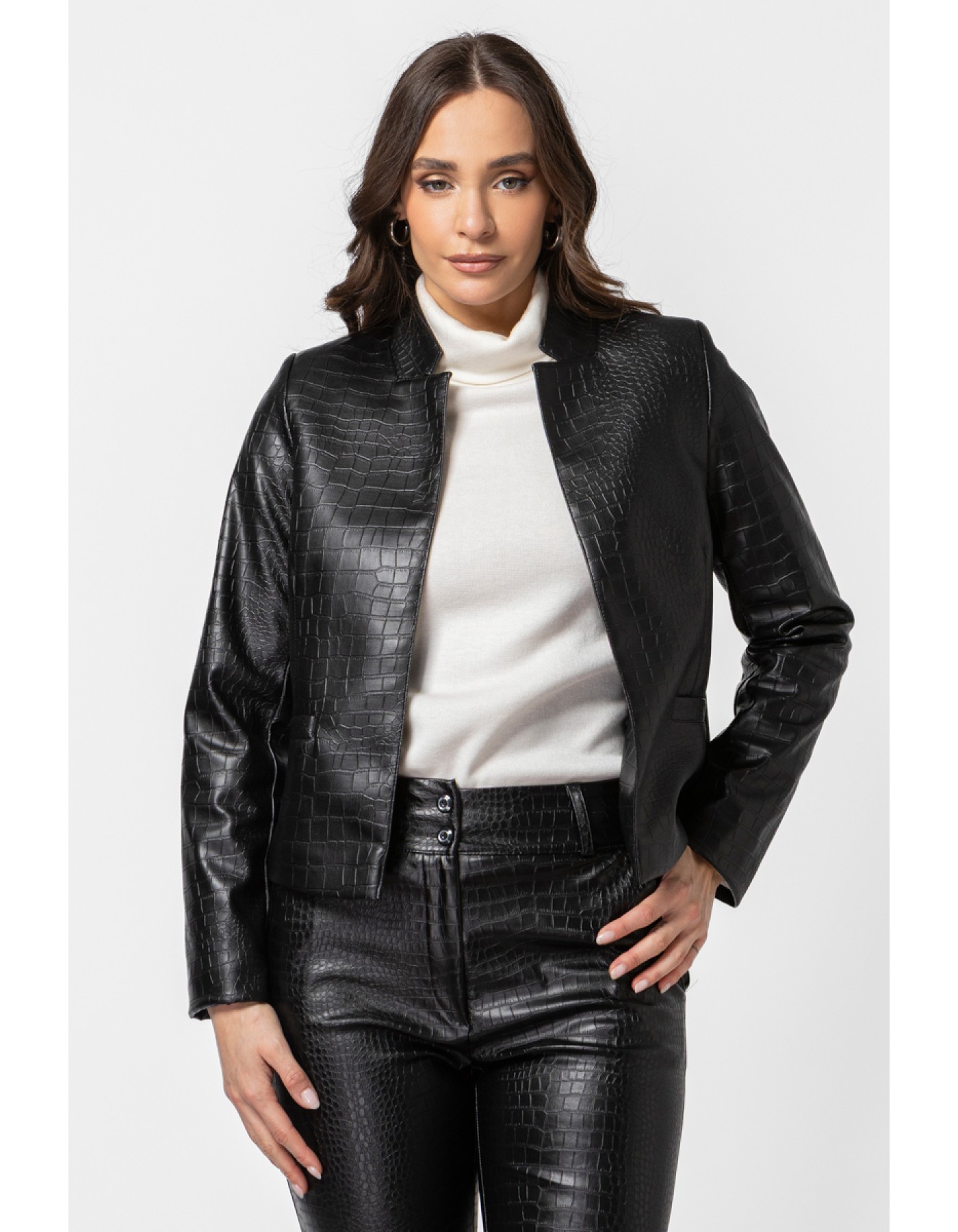 Σακάκι Eco Croco δερματίνη