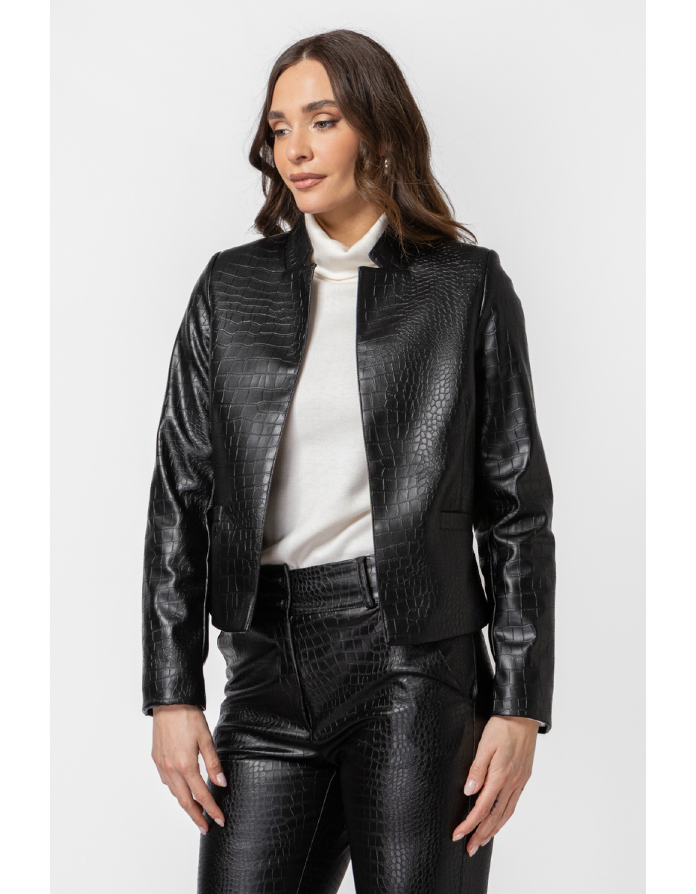 Σακάκι Eco Croco δερματίνη