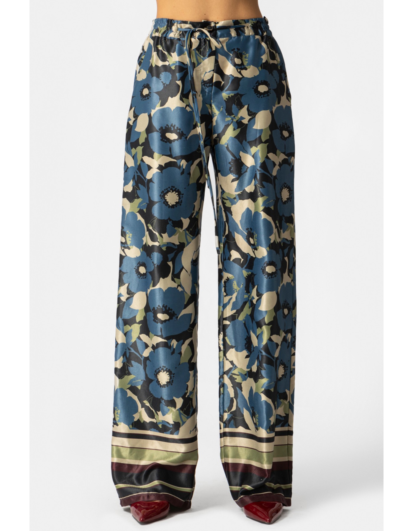 Παντελόνα σατέν εμπριμέ Florence