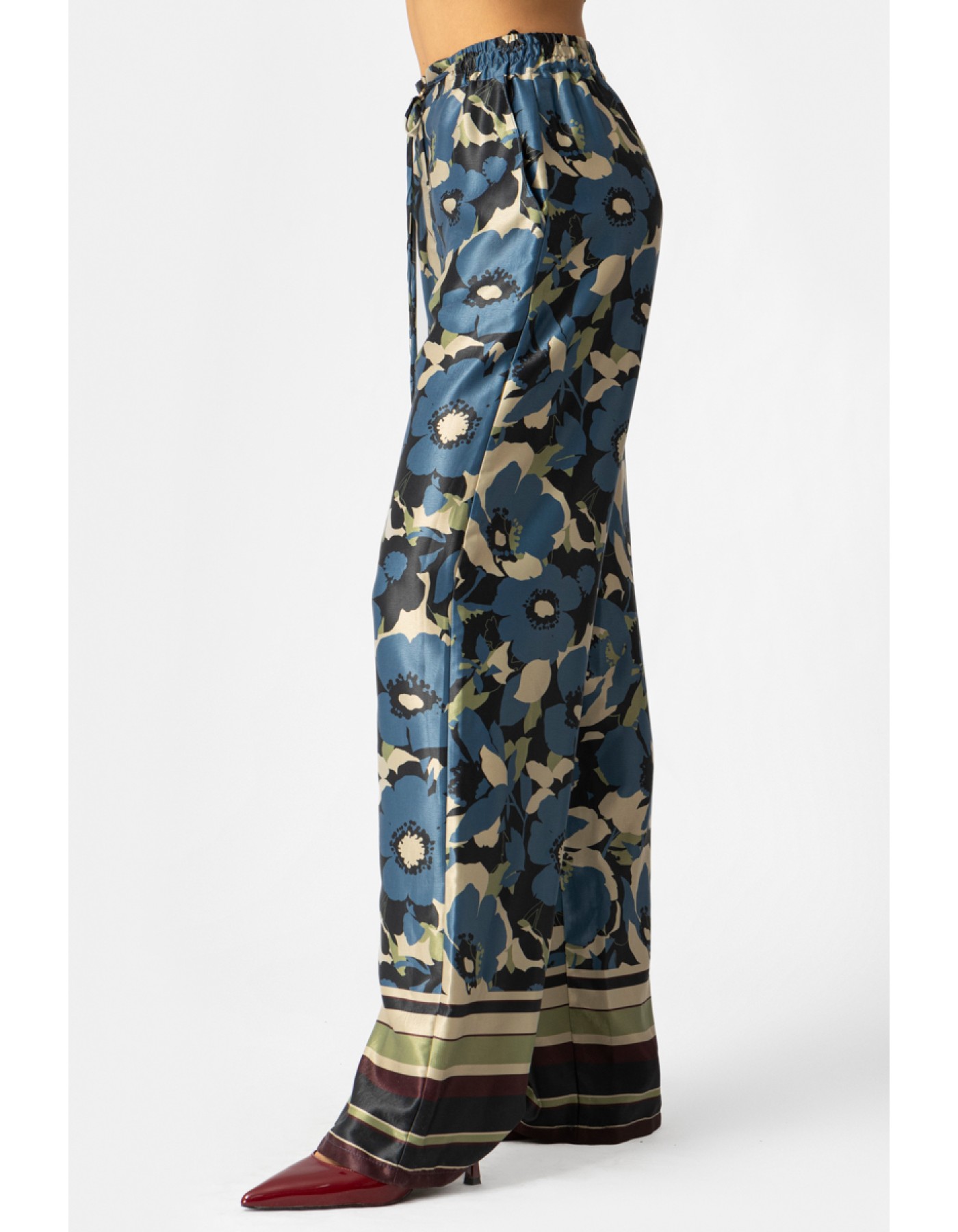 Παντελόνα σατέν εμπριμέ Florence