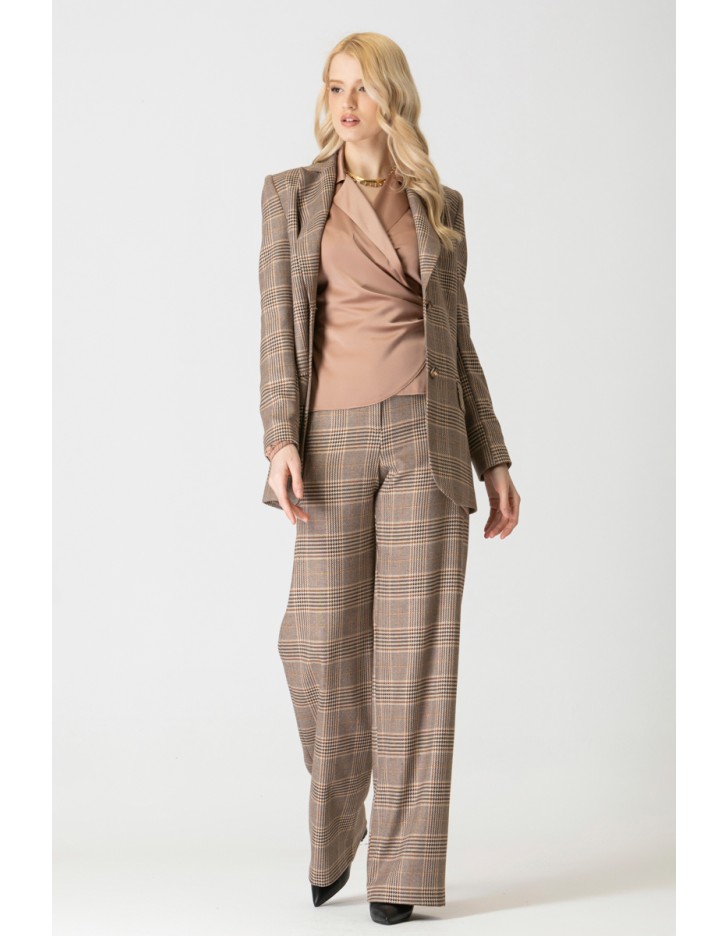 Παντελόνα καρώ Lurex Loreta