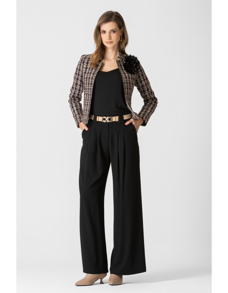 Παντελόνι κρεπ Attitude με πιέτες