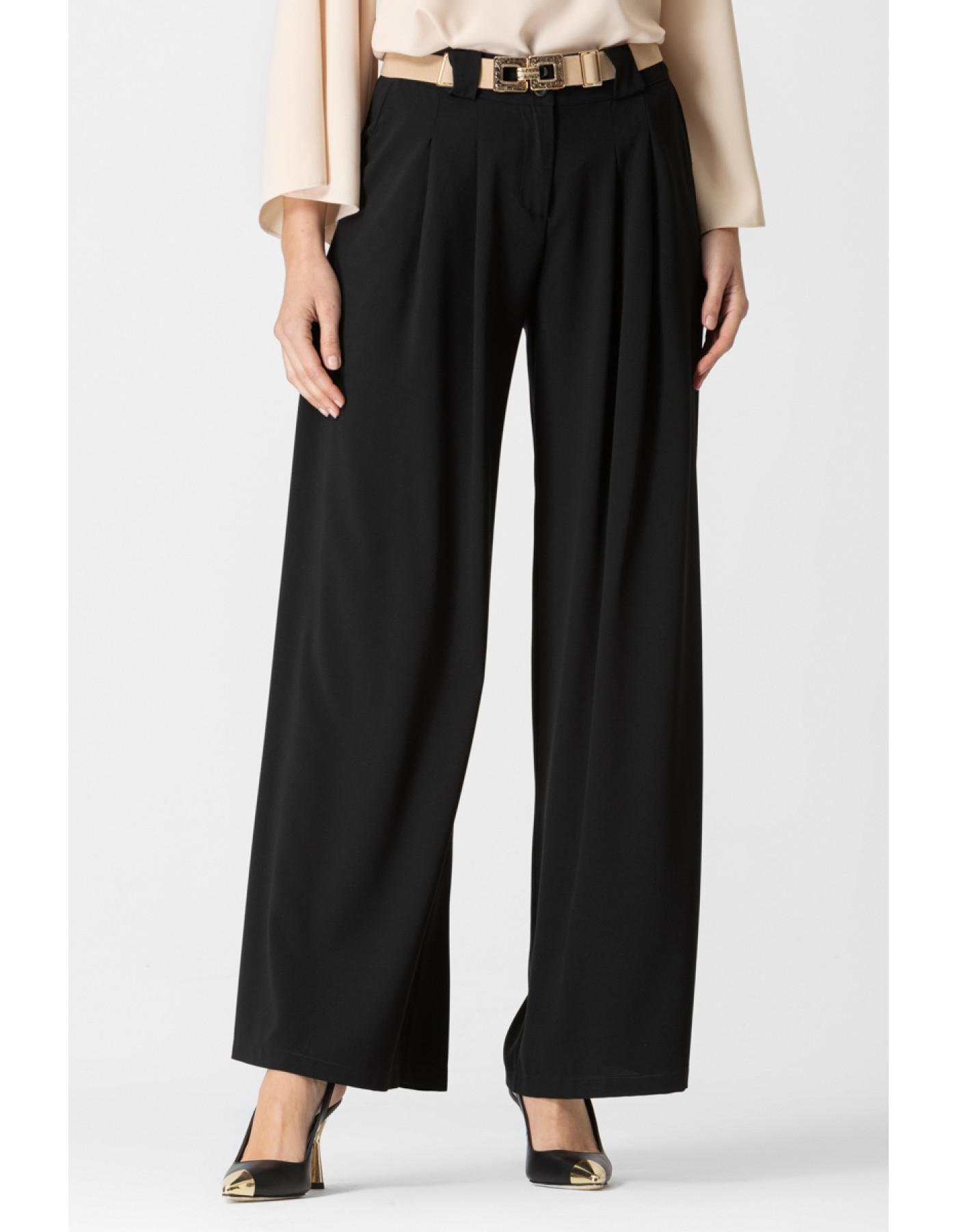 Παντελόνι κρεπ Attitude με πιέτες