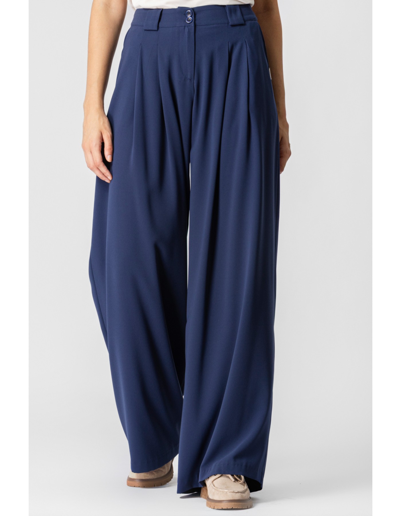 Παντελόνι κρεπ Attitude με πιέτες