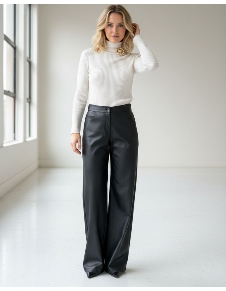 Παντελόνι eco-δερματίνη με λάστιχο