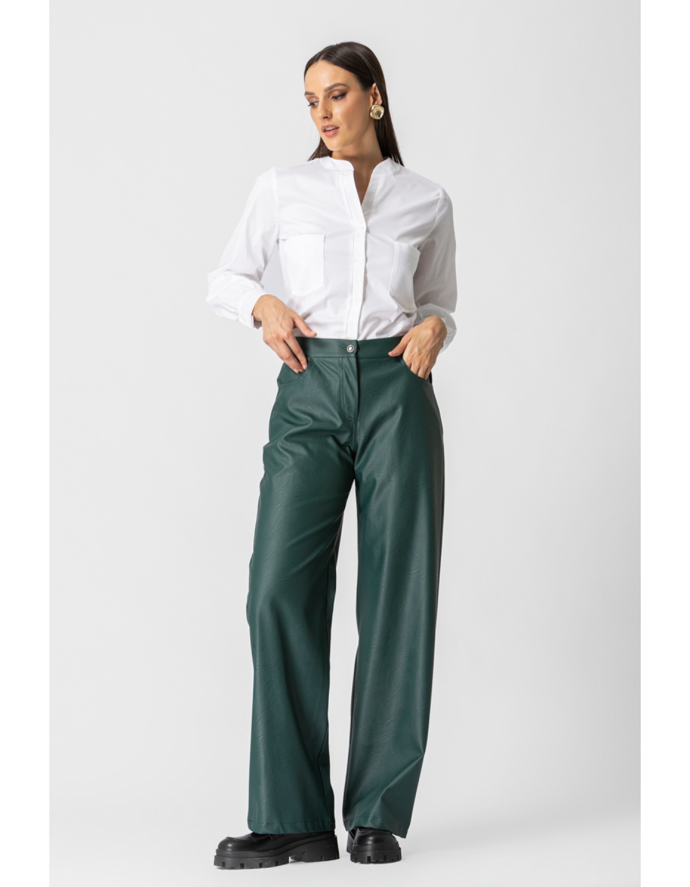 Παντελόνι eco-δερματίνη με λάστιχο