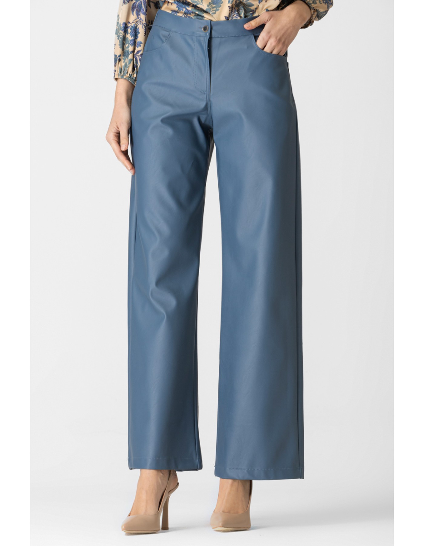 Παντελόνι eco-δερματίνη με λάστιχο