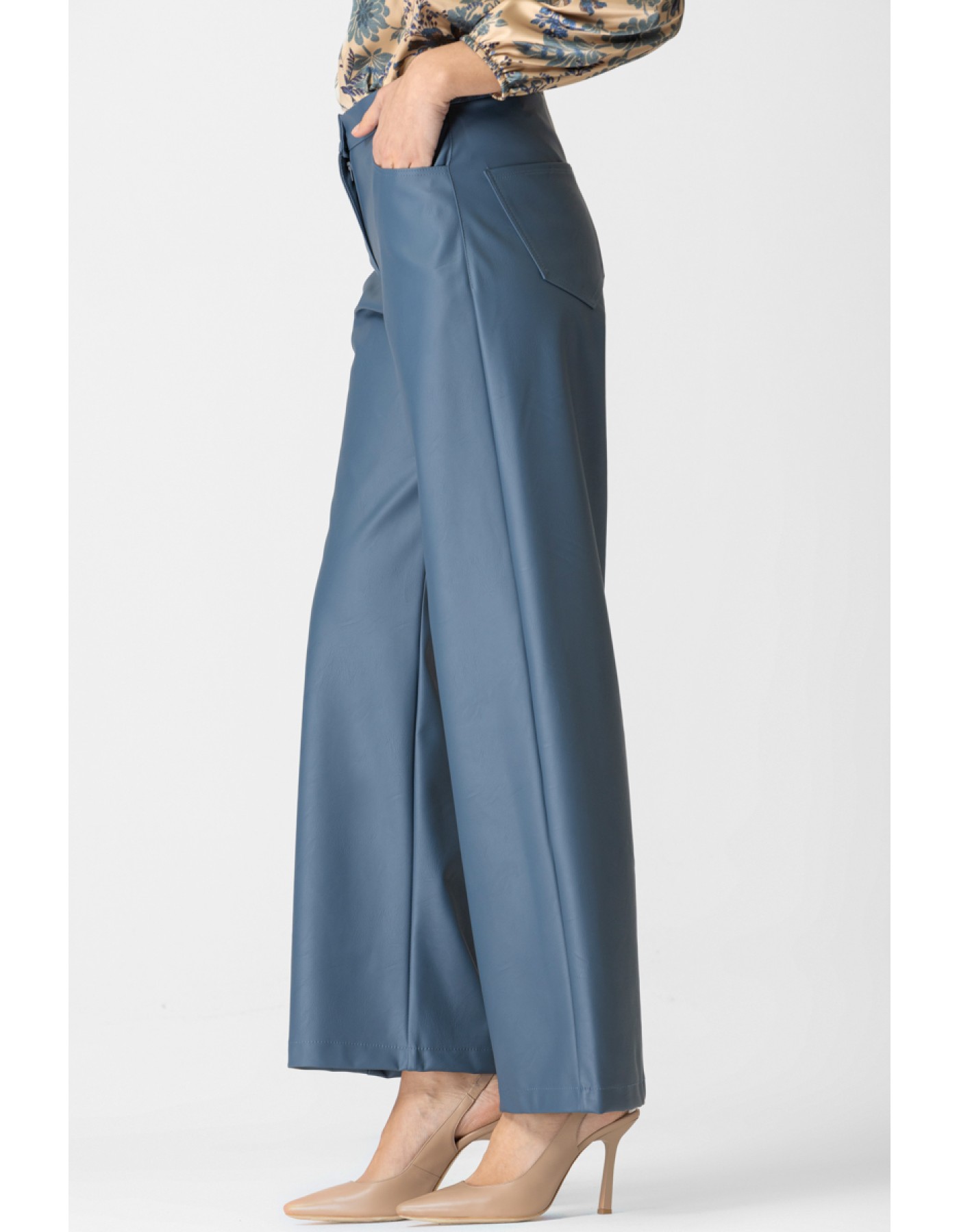 Παντελόνι eco-δερματίνη με λάστιχο