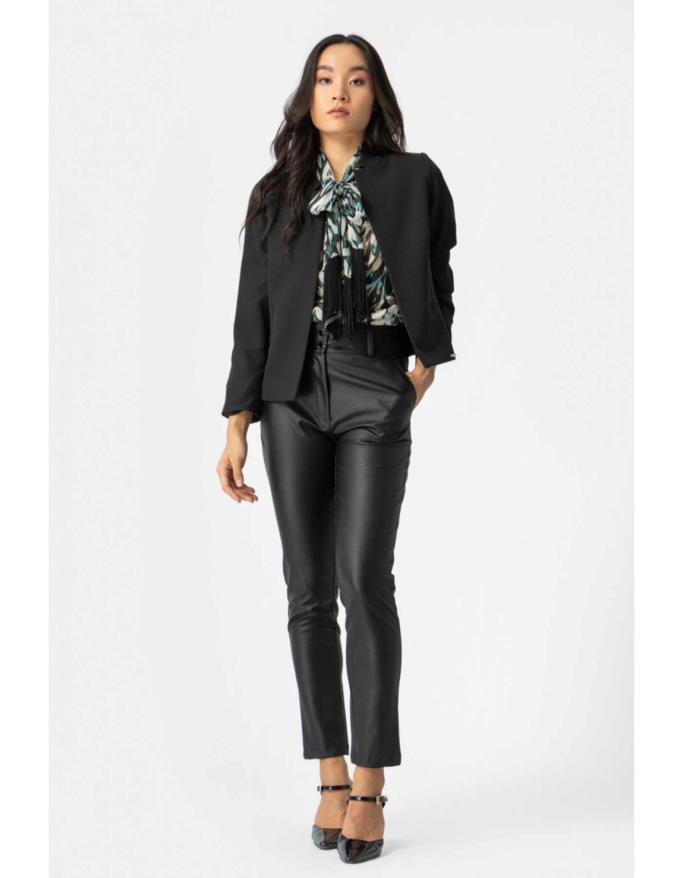 Παντελόνι eco-δερματίνη ίσια γραμμή