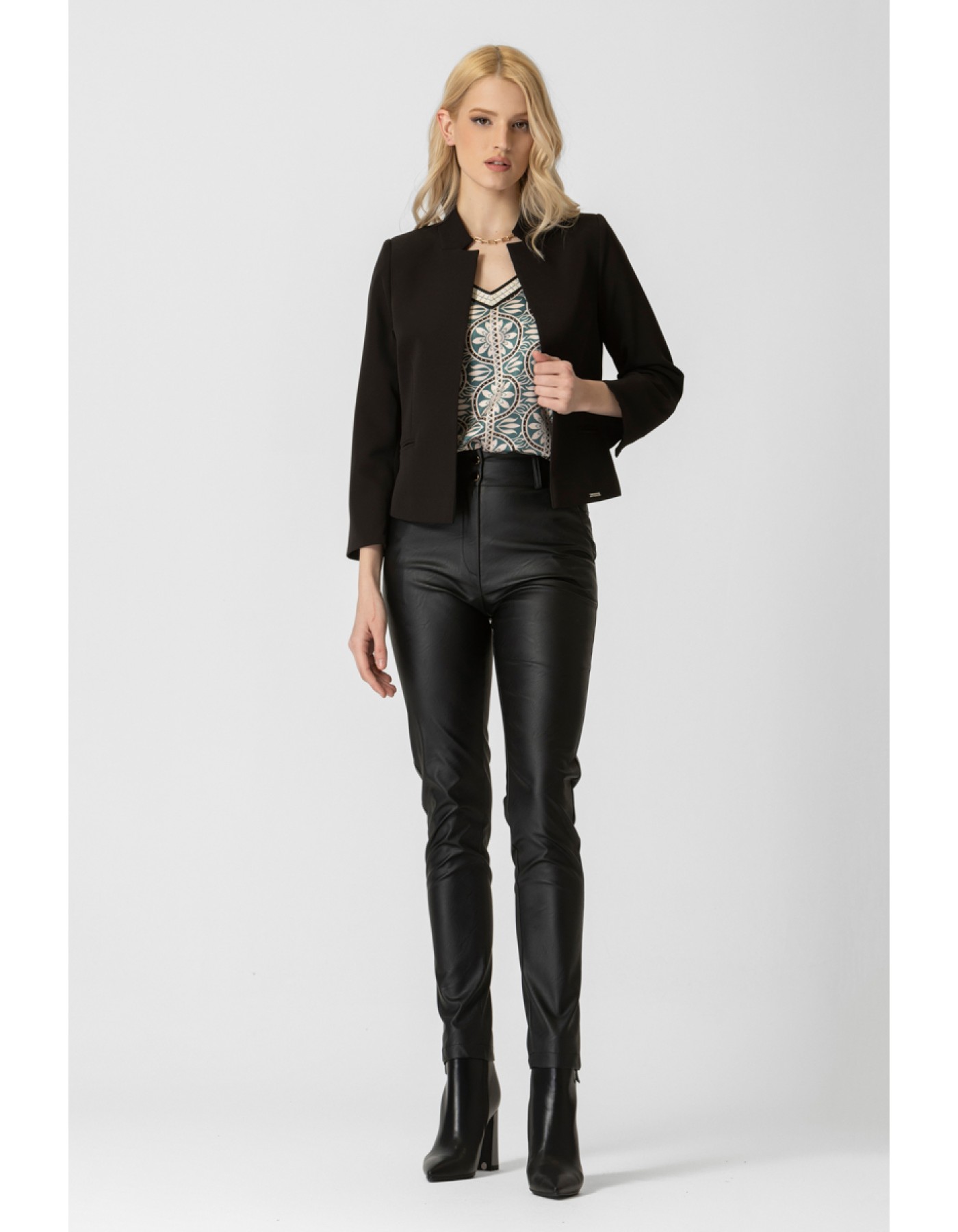 Παντελόνι eco-δερματίνη ίσια γραμμή