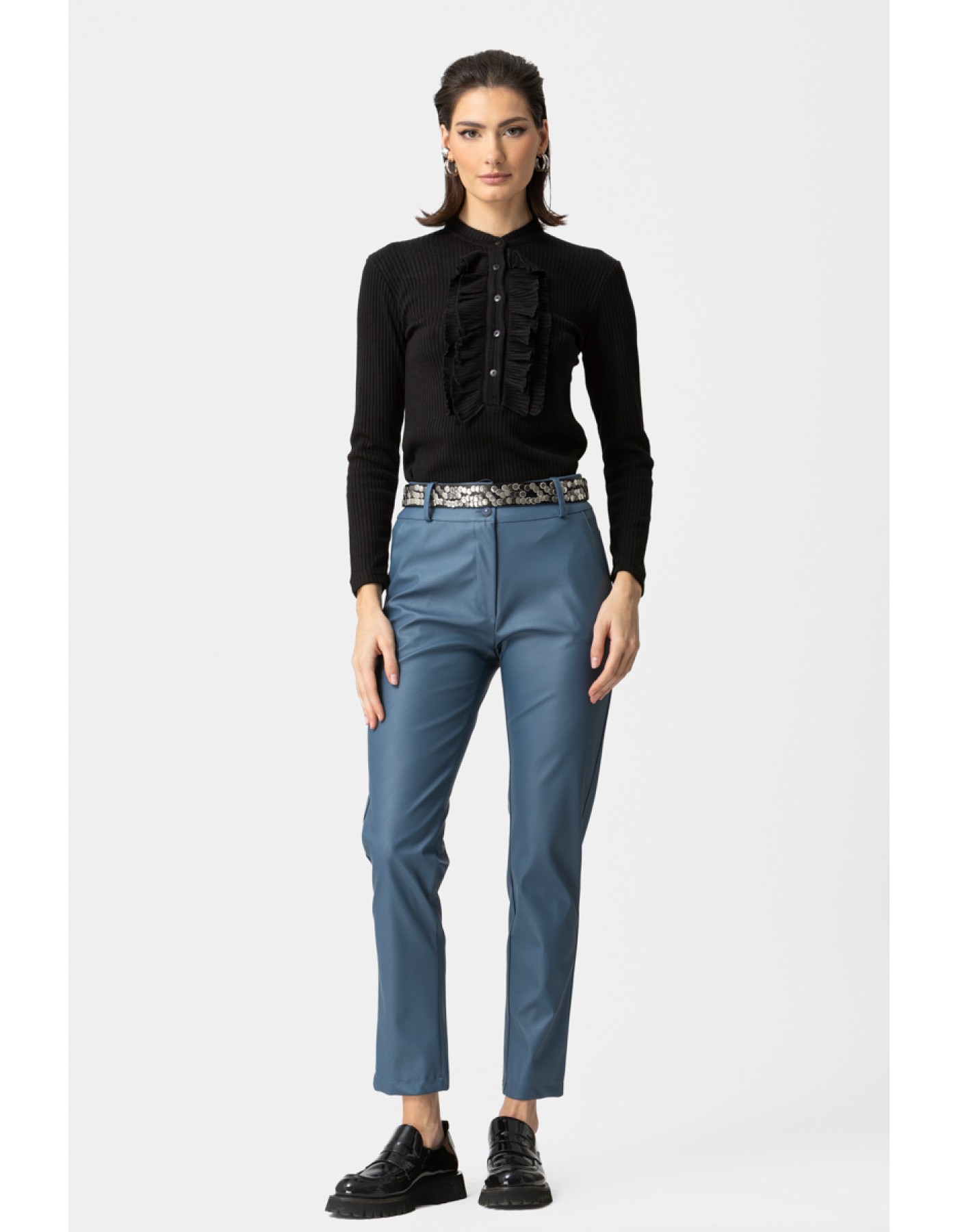 Παντελόνι eco-δερματίνη ίσια γραμμή